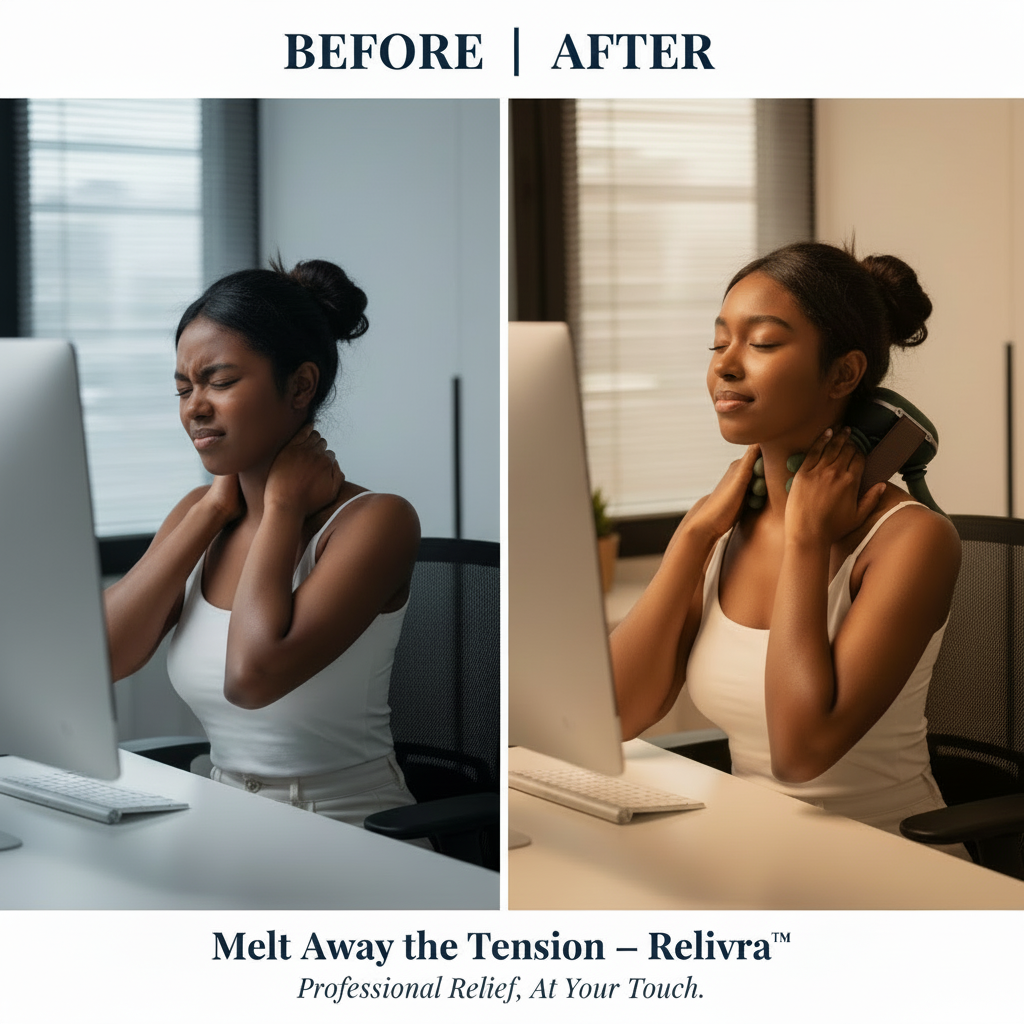 Relivra 8-Claw Deep Tissue Massager – Wireless & Rechargeable